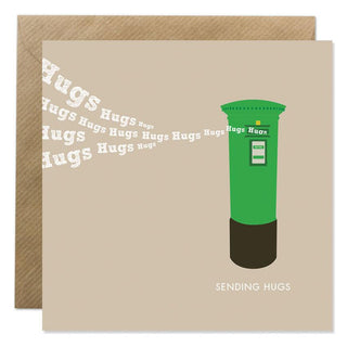 'Sending Hugs' Bold Bunny Greeting Card