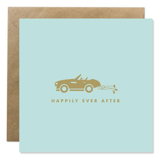 'Happily Ever After' Bold Bunny Wedding Greeting Card