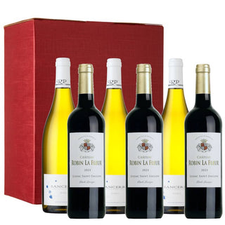 Vive la France!: Château Robin La Fleur Lussac Saint-Émilion & Raimbault-Pineau Sancerre 6 bottle Wine Gift in red gift carton