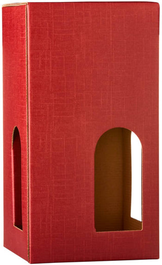4 Bottle Wine Gift Carton - Red