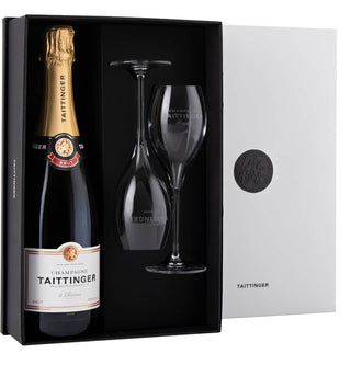 Taittinger Champagne + 2 Glasses gift set