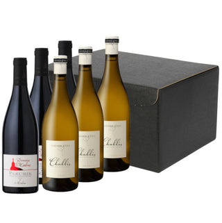 French Connection Wine Gift Set: Domaine de la Madone Fleurie & Garnier Chablis in a 6 bottle hamper carton