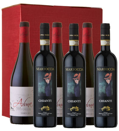 Better Off Red: Aduna Rioja Crianza & Martoccia Chianti | Wine Gift Set in 6 bottle red gift carton