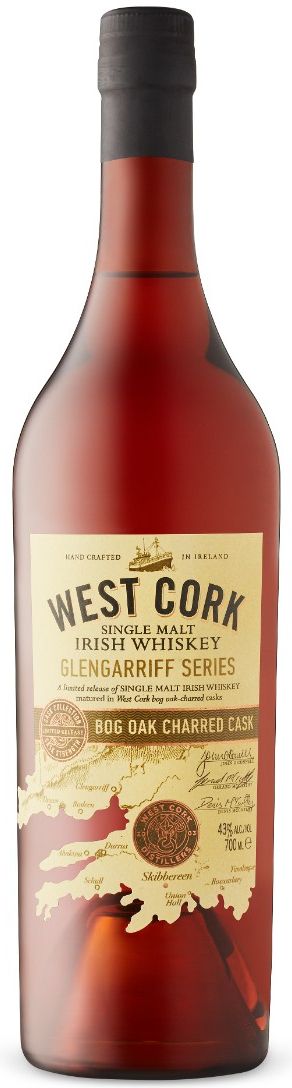 West Cork Glengarriff Series Bog Oak Charred Single Malt Irish Whiskey