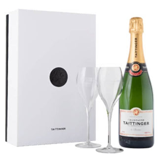 Taittinger Champagne + 2 Glasses gift set